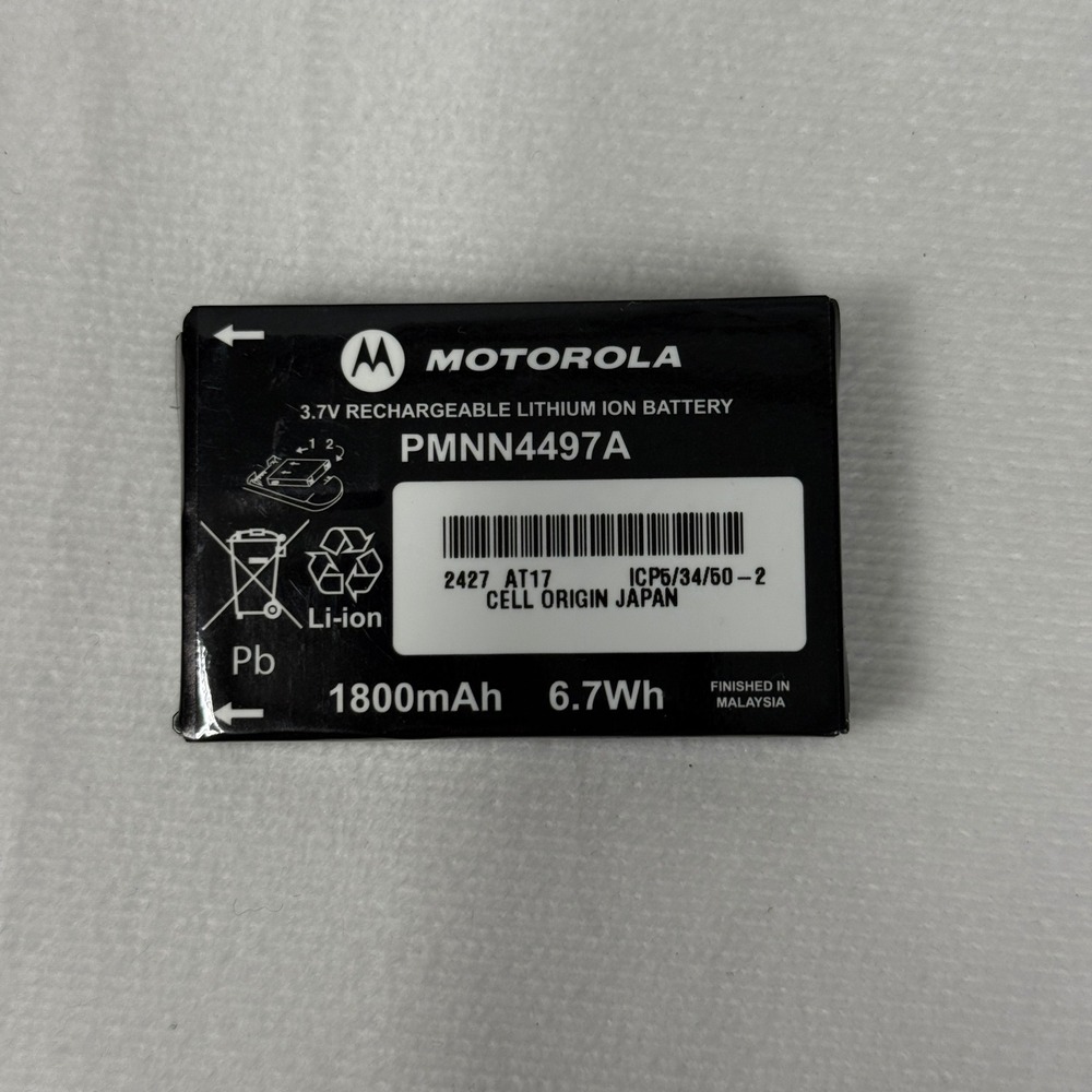 Motorola PMNN4497A Rechargeable Lithium Ion Battery 3.7V 1800mAh